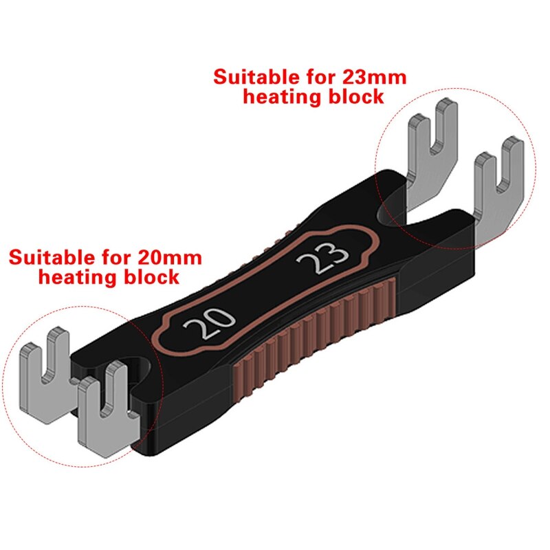 3d skrivertilbehør 20mm-23mm dobbelbruks ekstruderdyseverktøy til  v6 ender -3 prusa