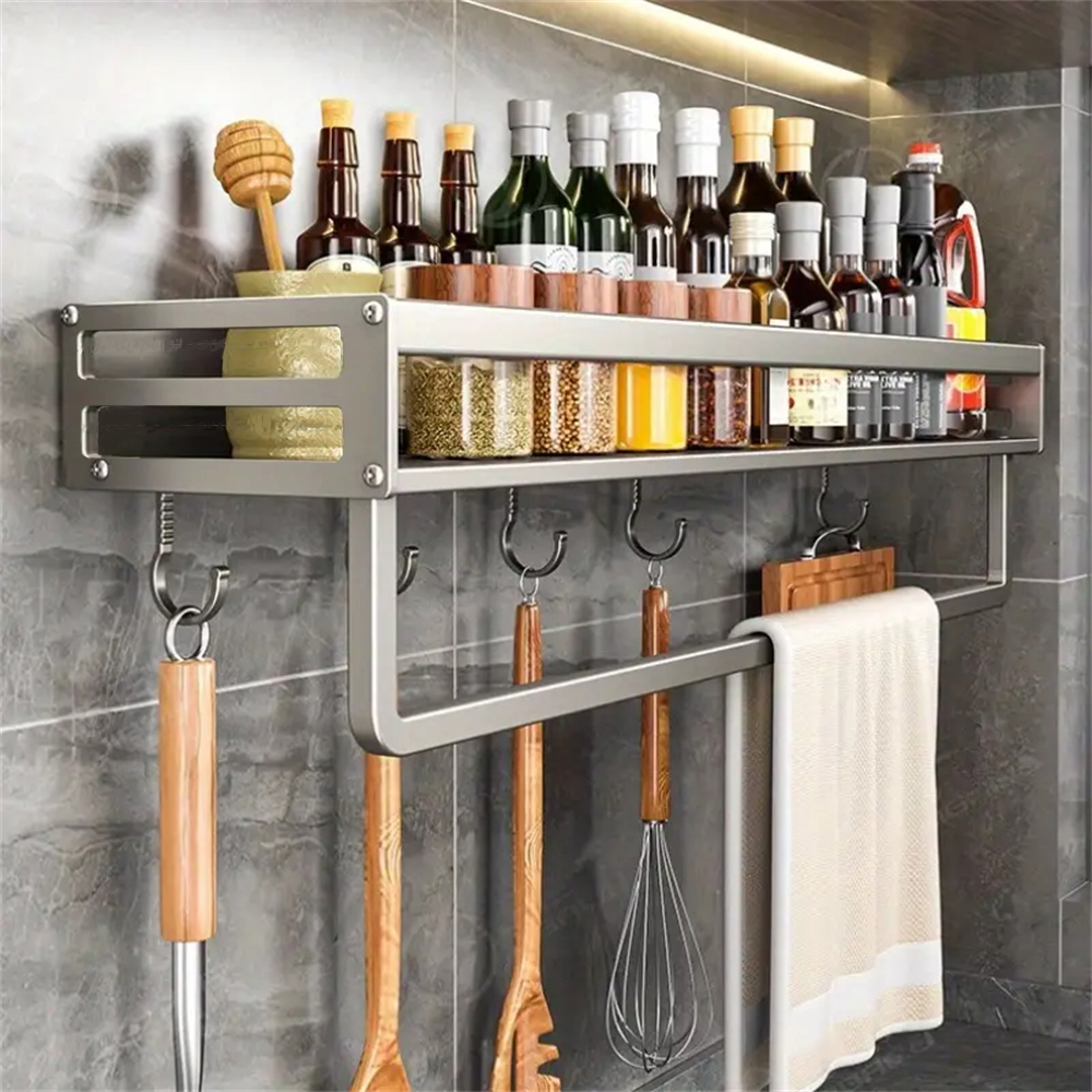 Kitchen Rag Rack 1 Piece Wall-Mounted Kitchen Seasoning Storage Rac... – Grandado