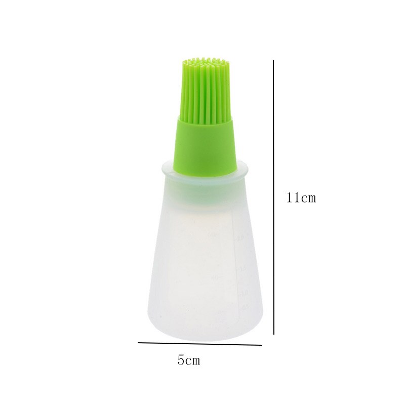 1Pc Colorful Silicone Oil Brush Baking Liquid Oil Pen Cake Butter Bread Pastry Brush BBQ Tools Safety Kitchen Basting Brush: 11.5x5cm green