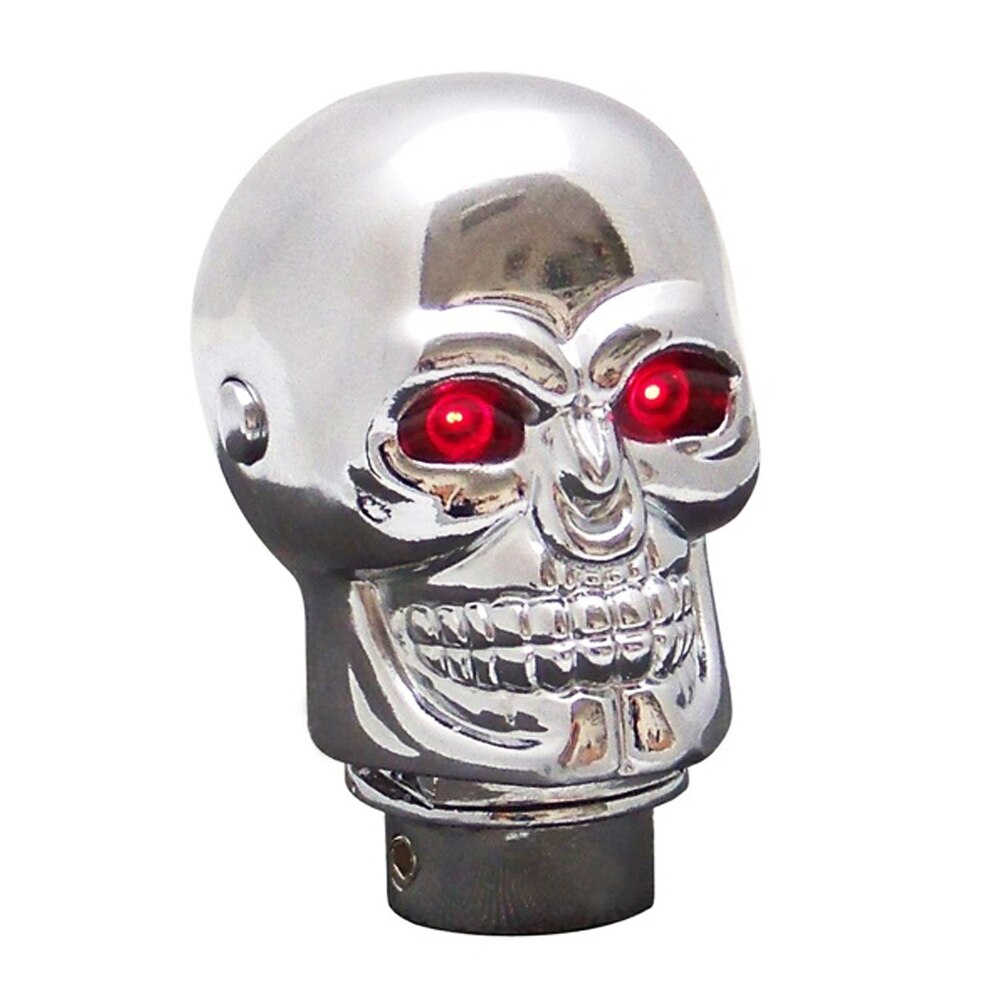 Trend Personality Novel Car Gear Shift Knob Skull LED Blue/Red Light Shift Knob Aluminum Alloy Shifting Lever