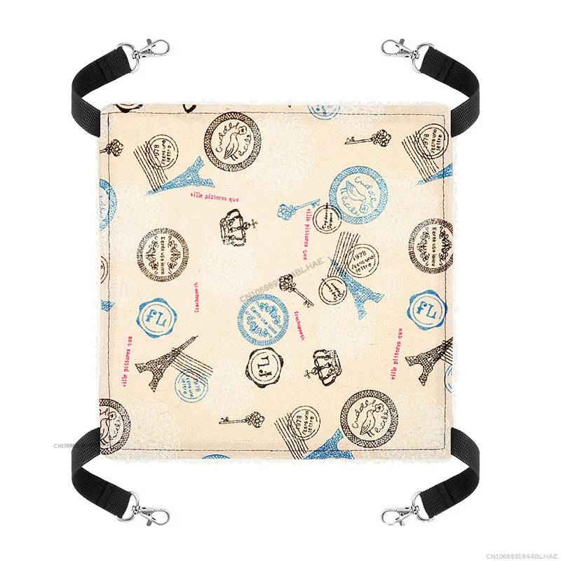 Hamaca de lona para gatos, camas para hámster, cama colgante de doble cara, columpio para mascotas, hámster, ardilla, conejo, descanso, suministros para dormir: S / SCARLET