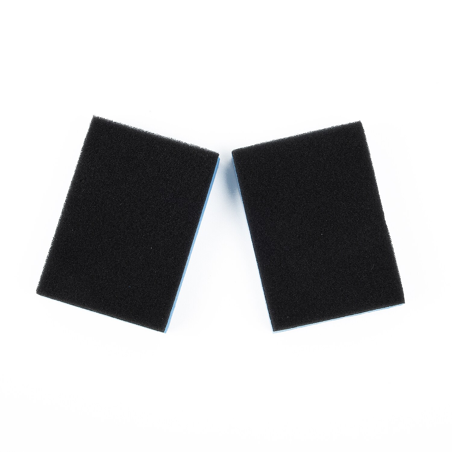 Blue+Black Glass Wax Car Sponge Pad Cleaning Tool Ceramic Coating Replacement 2Pcs EVA