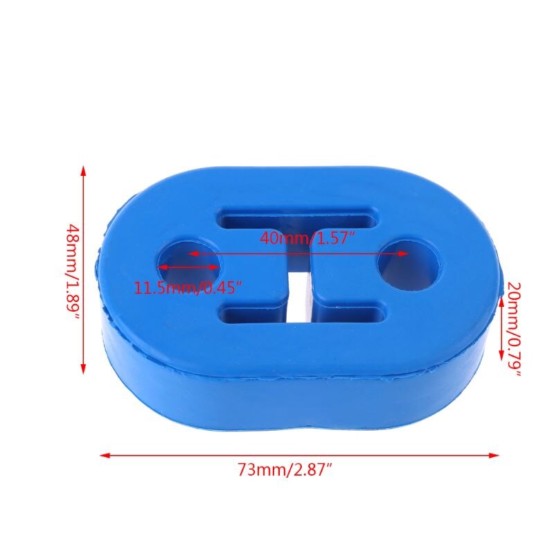 2x Heavy Duty Exhaust Hanger Bushing Support 2 Holes Bracket Rubber Mount E7CA