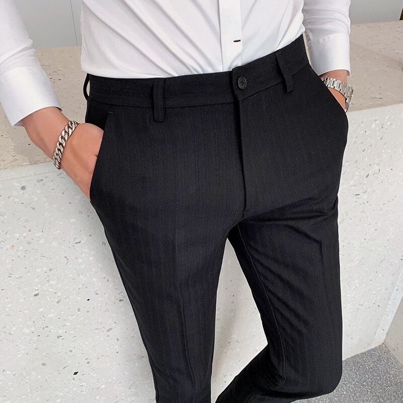 Heren pantalon lente heren pantalon rechte zakelijke broek heren formele broek klassieke heren katoenen pantalon hombre