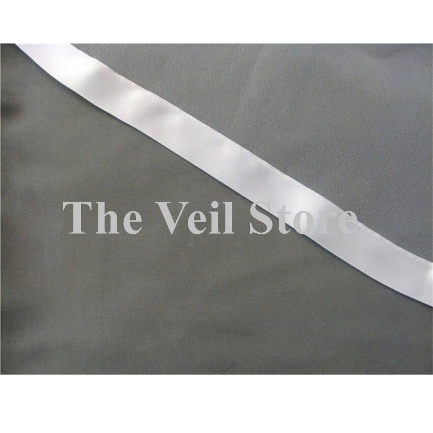 White Ivory Wedding Flower Girls First communion Veils with comb Children Kids Tulle Veil Satin Edge Voiles Fille velos de Novia