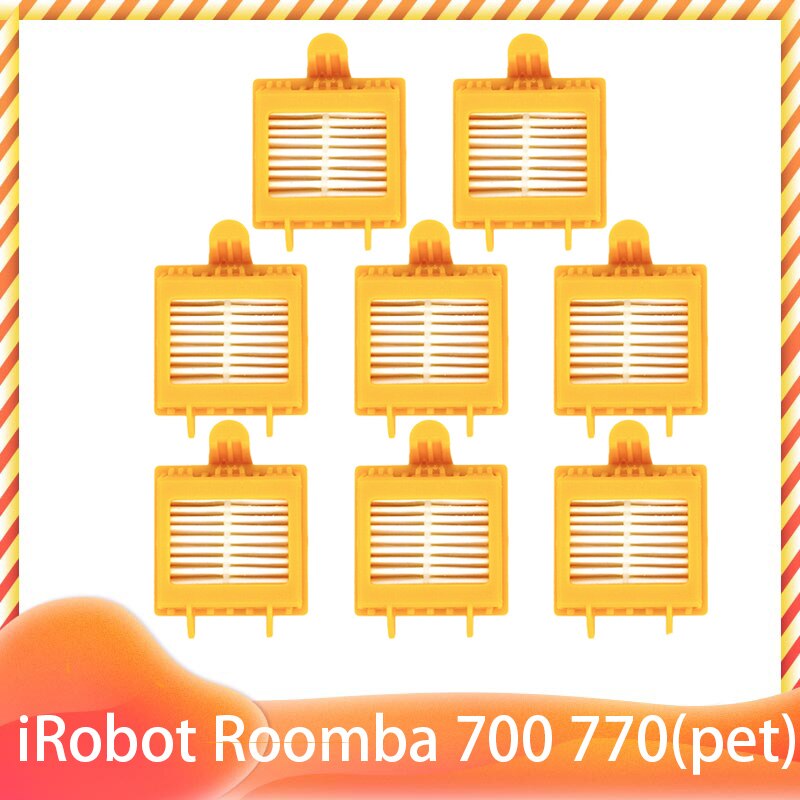 Cepillo principal de para iRobot Roomba, cepillos laterales, accesorios de filtro Hepa, Serie 700, 770, 780, 790, 772, 774, 775, 760: 8 Filter