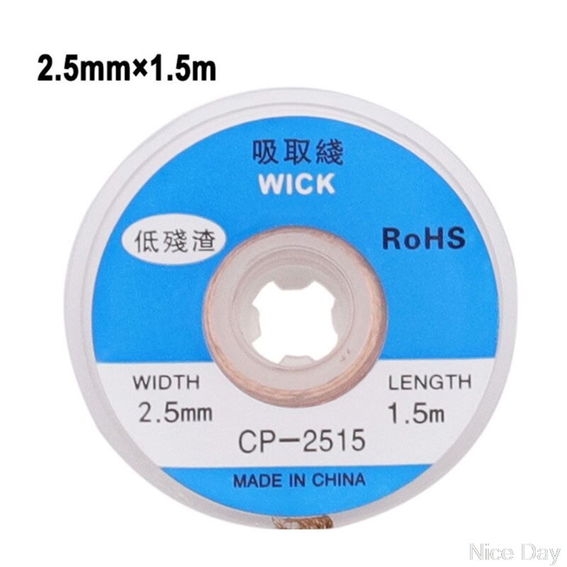 1.5M taśma rozlutownicza lutowanie spawanie zmywacz węzeł drut niska pozostałość taśma cynowa Ju10 20 Dropship: Size B