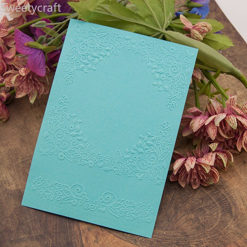 Small Flower Print Plastic Embosser Stencil DIY Embossing Folders For Card Making Supplies Paper Craft Scrapbooking