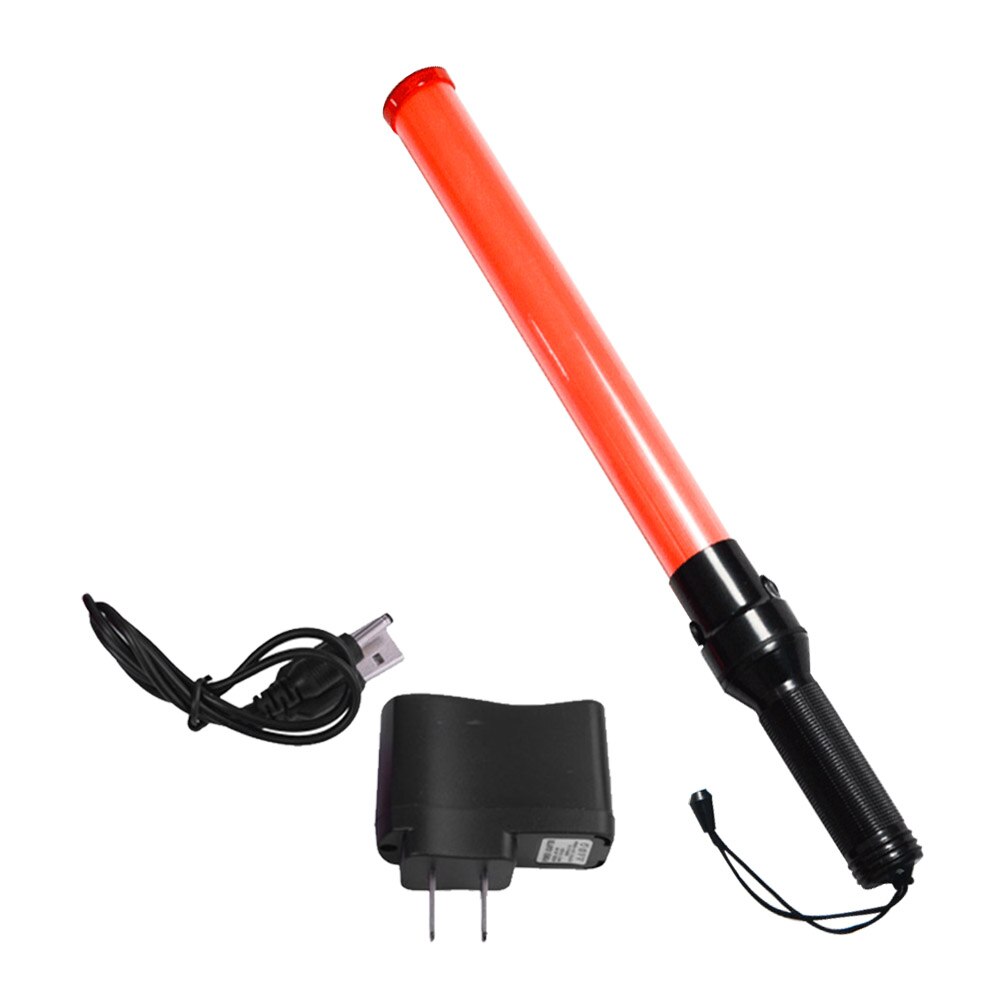 54cm LED Verkehr Staffelstab Polizei Fluoreszenz Anzeige glühen Licht Stock Signal Werkzeuge Blitz Warnung Hand Multifunktionale Zauberstab Safty