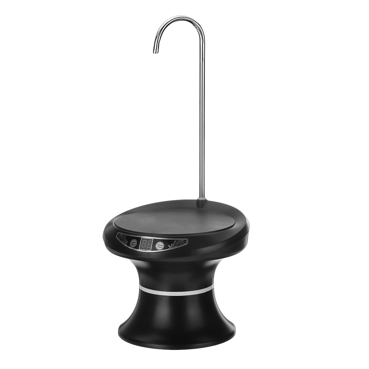 Automatic Electric Water Dispenser 5 Gears Capacity Selection Wireless Automatic Water Pump Bucket Bottle Dispenser USB Recharge: Black