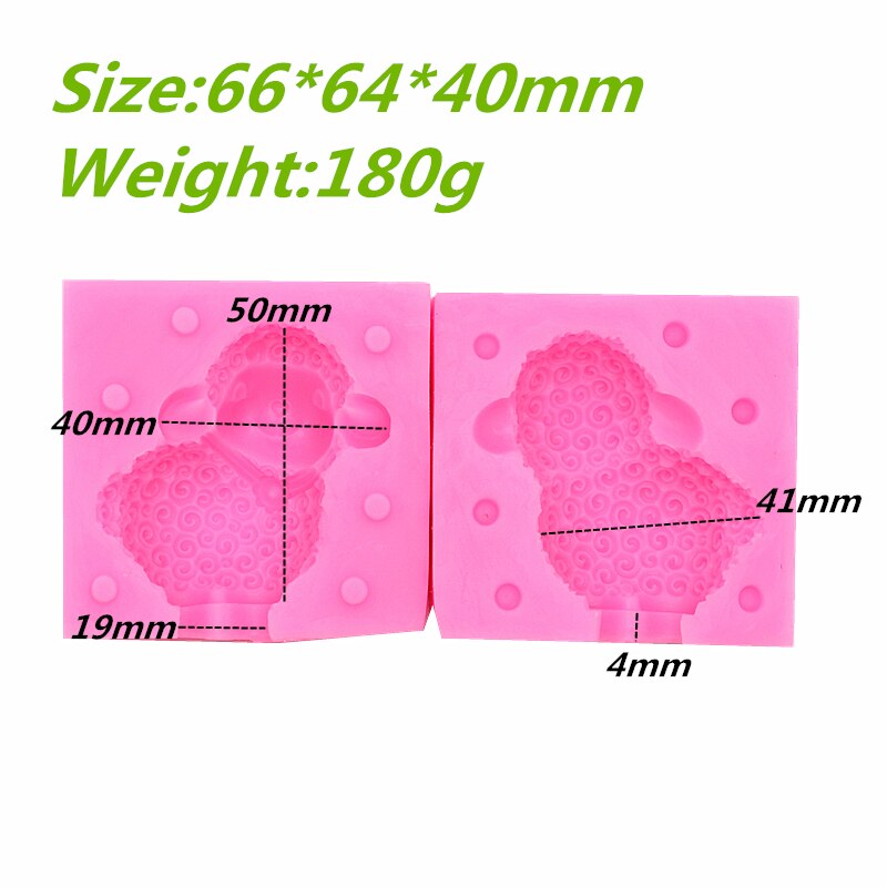 Cute 3d Sheep Silicone Mold Kitchen Baking Tool Resin DIY Cake Chocolate Fondant Moulds Pastry Dessert Lace Decoration Supplies