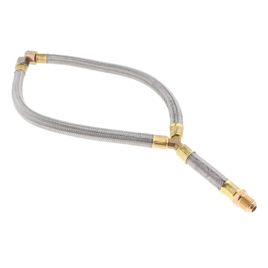 3/8 Inch Flare Stainless Steel Braided Gas Connection Hose Propane Transfer Pipe