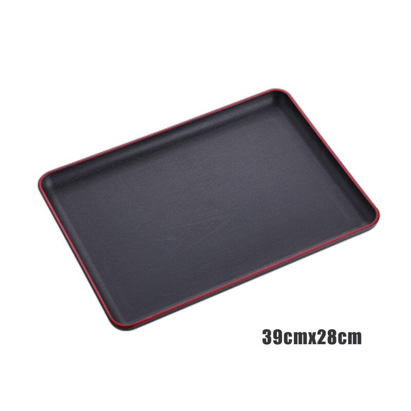 Durable Acrylic Plastic Serving Tray Rectangular Plastic Tray Food Serving Trays Anti-slip Scratch-resistant K888: 39cmx28cm