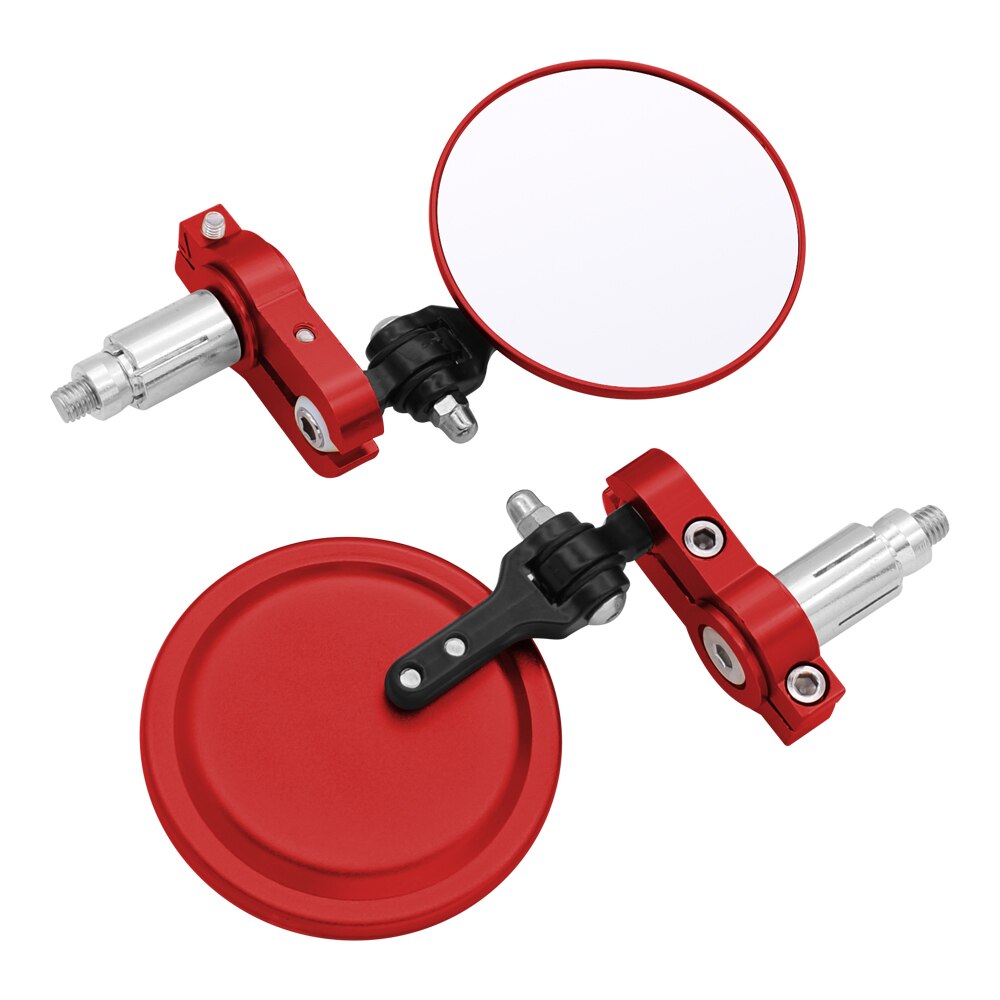 Motorcycle Mirror 22/24mm Handle Bar End Rearview Side Mirrors five colors For Kawasaki NINJA 250 300R 300 250R 400R VERSYS 300X: red