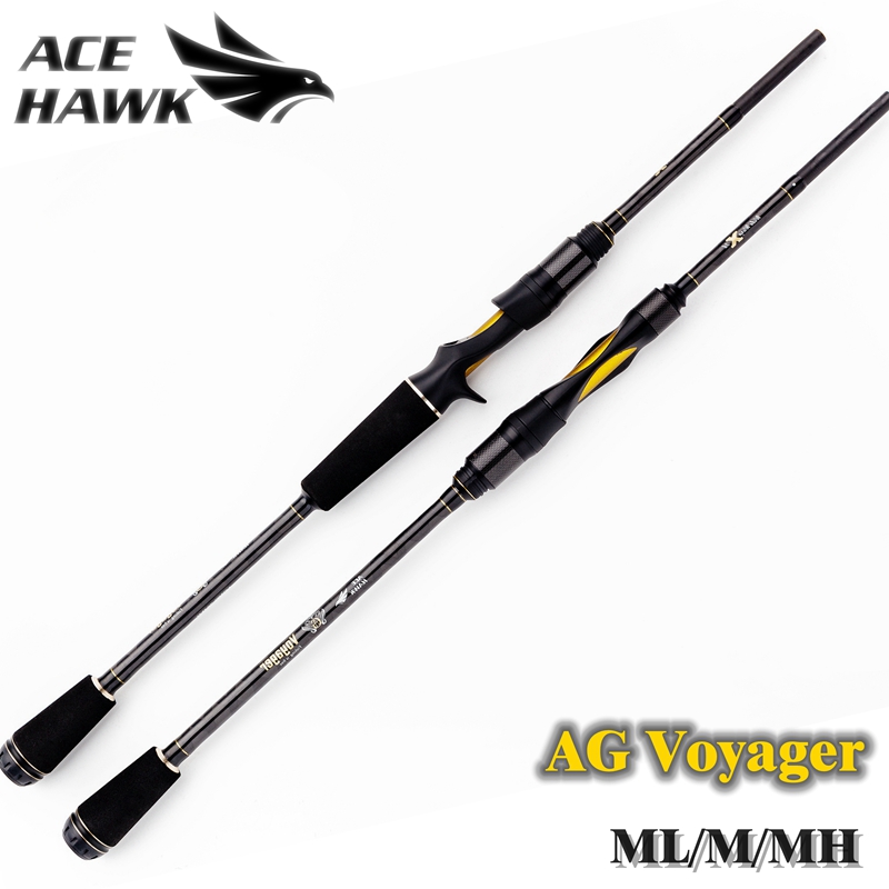 Ag voyager spinning baitcasting onki 4 osaa matkavapa ml m  mh 1.8 2.1 2.4 2.7m hiilivapa f mf action