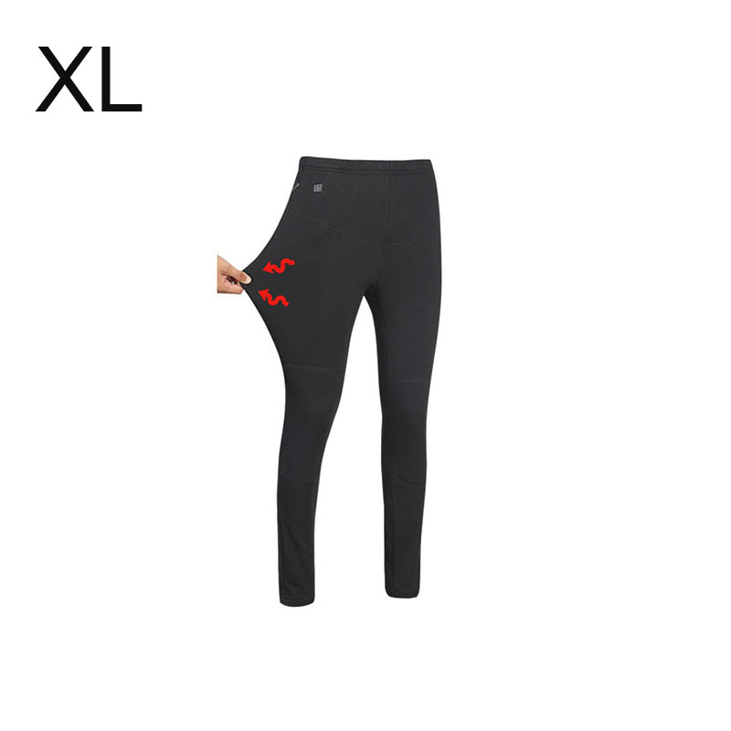 Pantalon électrique charge chaude pantalon chauffant confortable sûr pantalon chauffant sports de plein air ski randonnée épais USB pantalon chauffant: Women XL