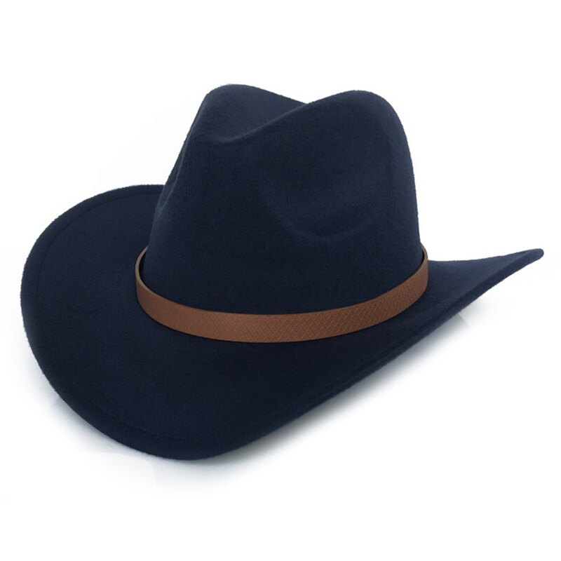 Frędzlami pas zachodni kapelusz kowbojski jazzowy kapelusz wełniany kapelusz filcowy kapelusz mężczyźni kobiety zachodni kapelusz kowbojski s szerokie rondo Sunhat Panama czapki: NV