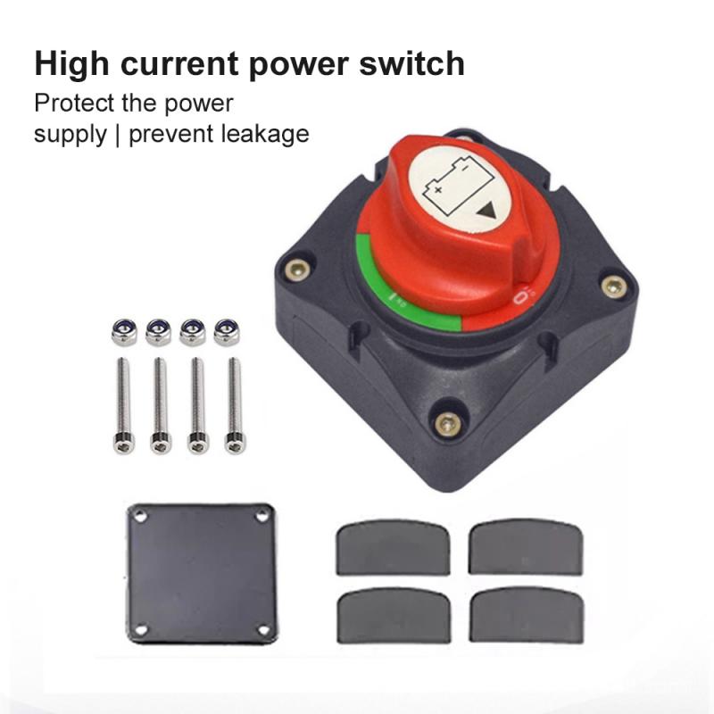 Car Battery Selector Rotary Switch Auto Battery 12V-60V RV Marine Boat Battery Power Cut Off Kill Switch Auto Replacement Parts