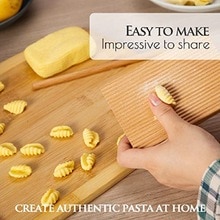 Gnocchi board af hjemmelavede varer - massivt træ gnocchi padle med garganelli stick - cavatelli pasta make