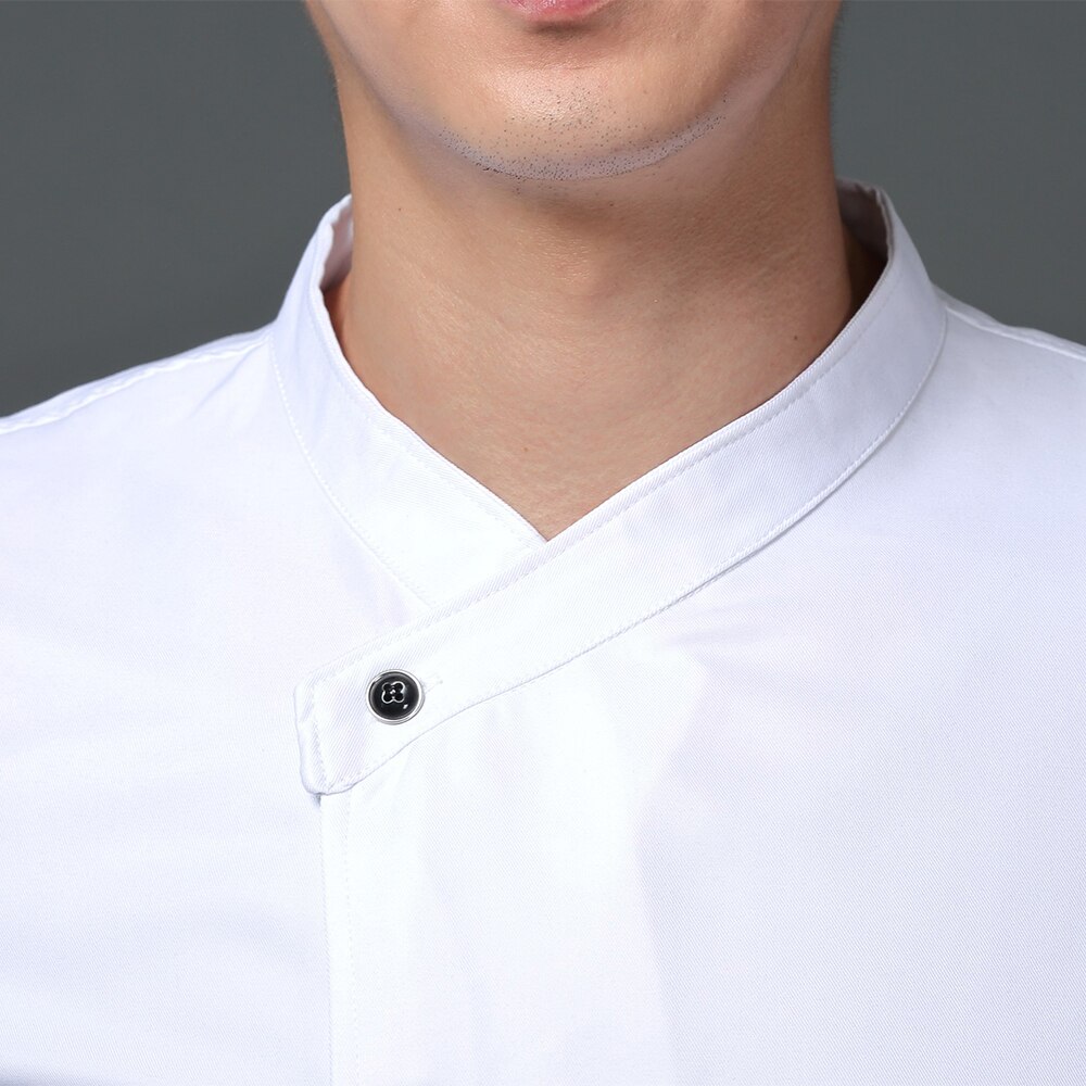 Andningsbar Casual Kockjacka - Kök Catering Restaurang Service Uniform Broderad Bakarbetsuniform