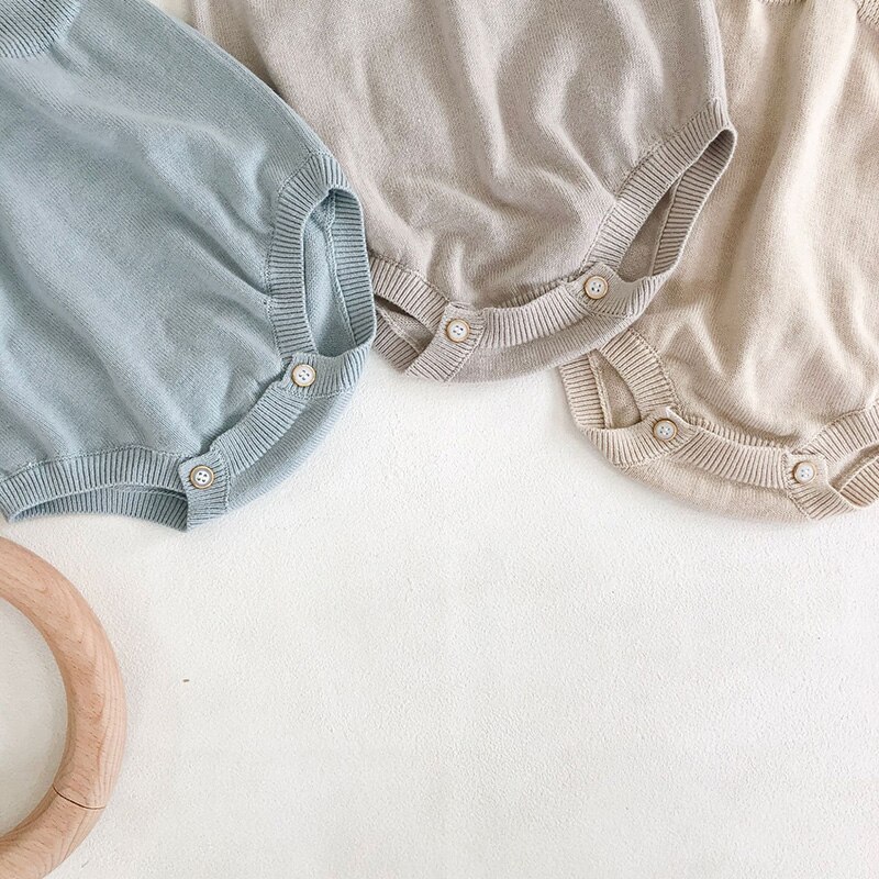 Milancel babykleding voor jongens, gebreide babykleding, hoge kraag, peuter jongens bodysuit, mouwloos, baby jumpsuit
