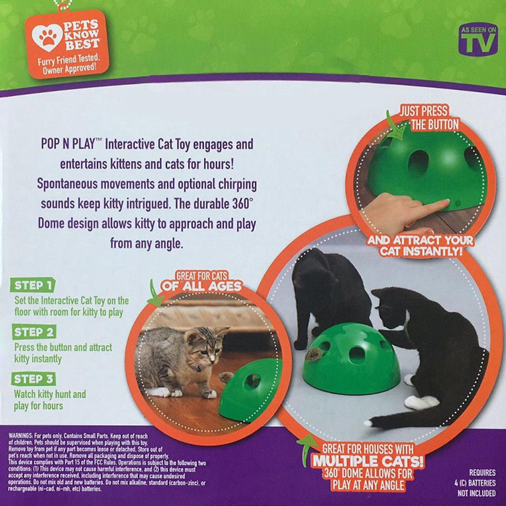 POP N PLAY Cat Toy Funny Cat Interactive Toy At Scratching Device For Cat Sharpen Claw Pop Play Cat Training Toy Pet Supplies