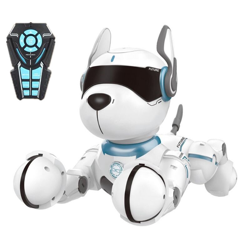 Intelligent Voice Control Dog Talking Speak Smart RC Robot Dog Imitating Various Animal Sounds LED Lights Music Walking Pets: Default Title