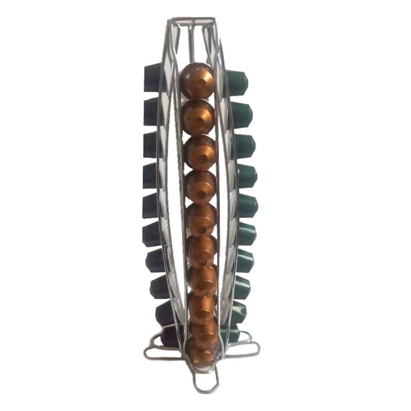 40 Cups Coffee Pods Holder Rotating Rack Coffee Capsule Stand for dolce Gusto Capsules Storage Shelve Organization Holder
