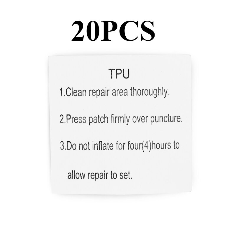 5pc TPU/vinyl Waterproof Transparent Self Adhesive Sticker Cloth Patches Outdoor Tent Raincoat Jacket Inflatable Toy Repair Tape: 20pcs tpu