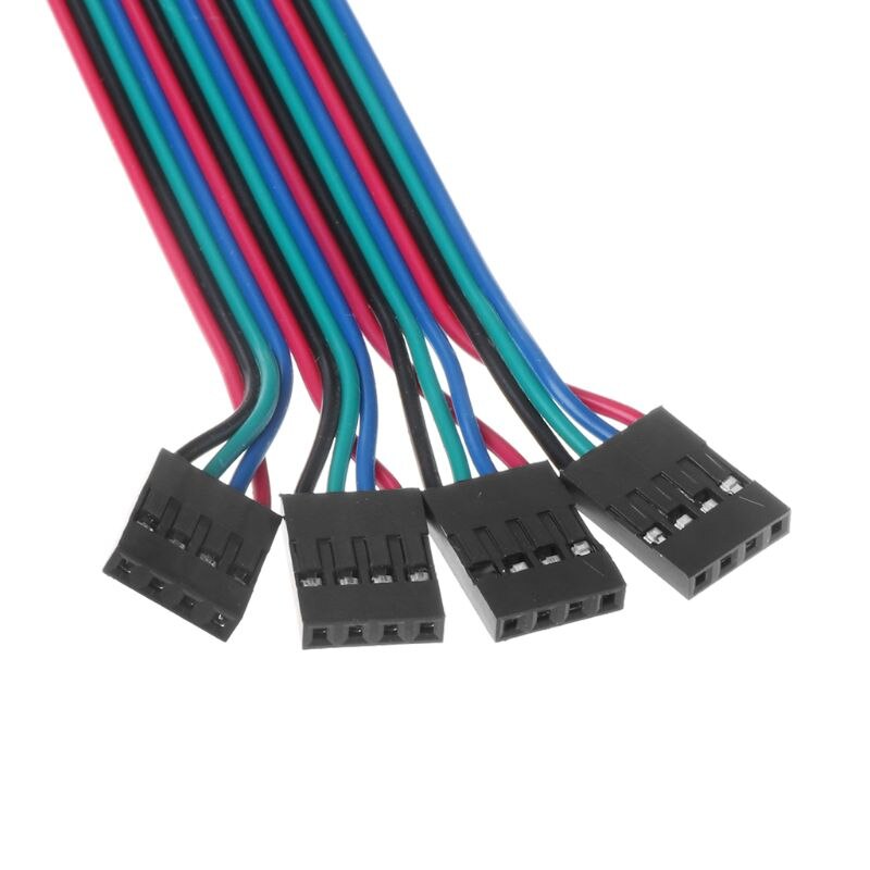 4pcs 100cm 4pin Stepper Motor Cables XH2.54 Terminal Wire For 3D Printer NEMA 17 Stepper Motor U4LA