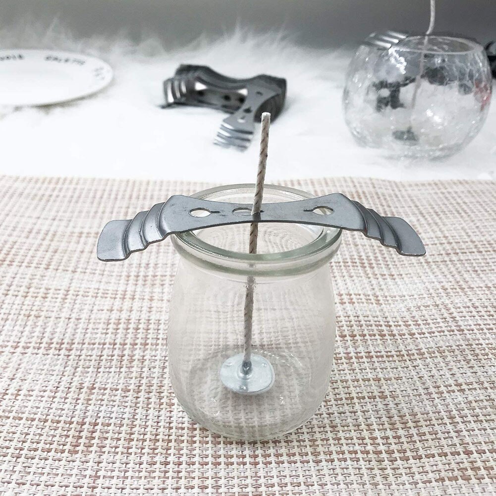 20 piezas de Metal para mechas de vela, dispositivo de centrado, suministros para fabricación de velas, soporte para velas, accesorios hechos a mano,