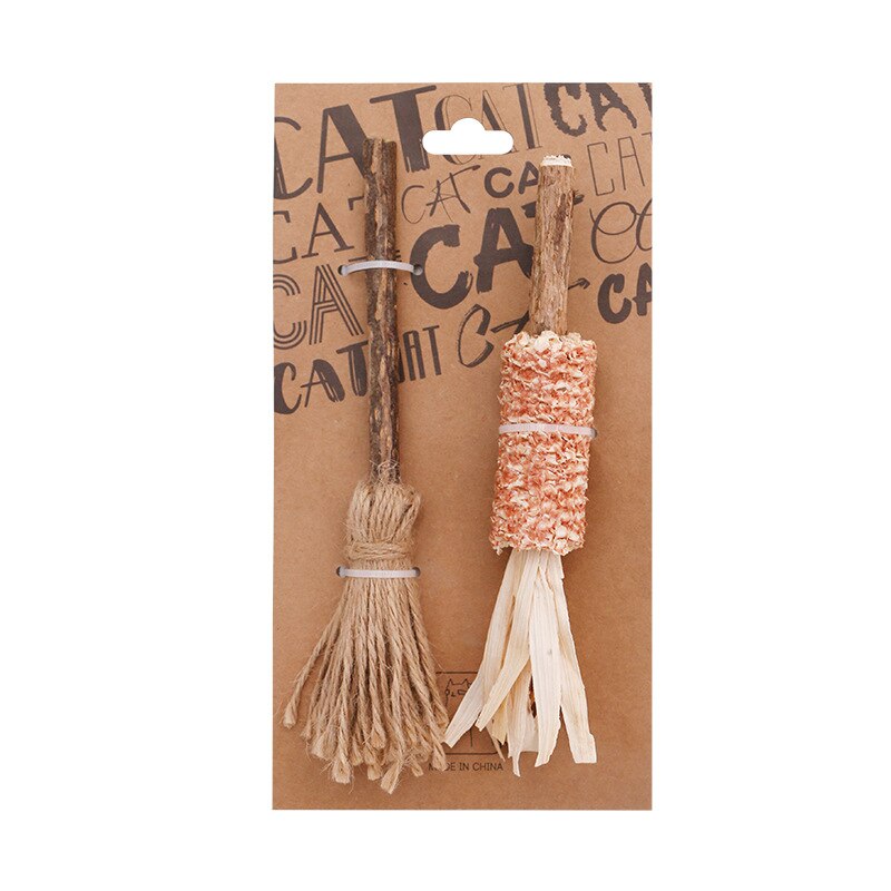 Casse-croûte bouche propre pour chat, jouet interactif, auto-soin, plume, poisson, chaton, Mutianliao, bâton de molaire de digestion: corn and broom