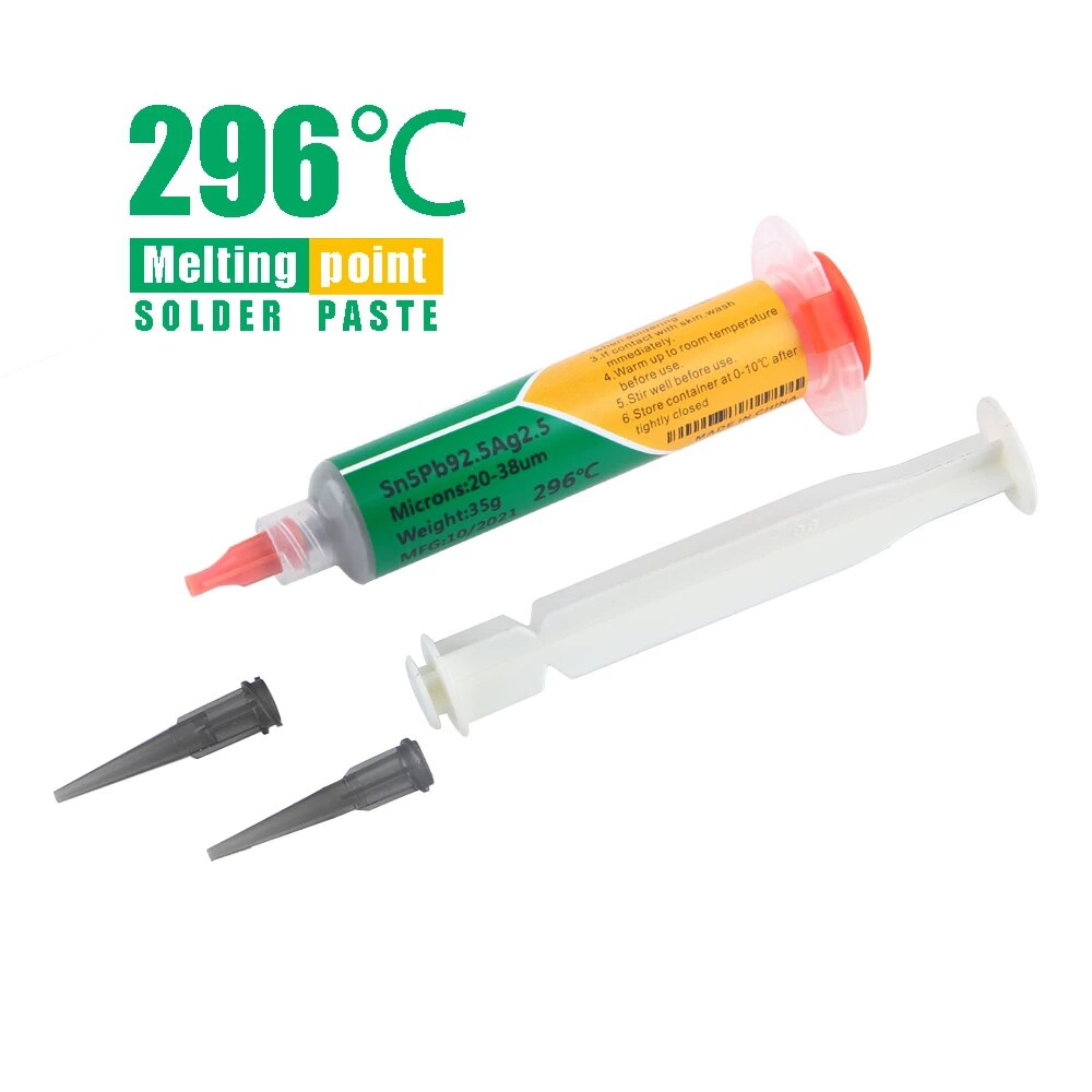 Naald Buis Soldeerpasta 925 Smeltpunt 296 ℃ Lood Met Soldeerpasta Hoge Smeltpunt Is Geschikt Voor Lassen