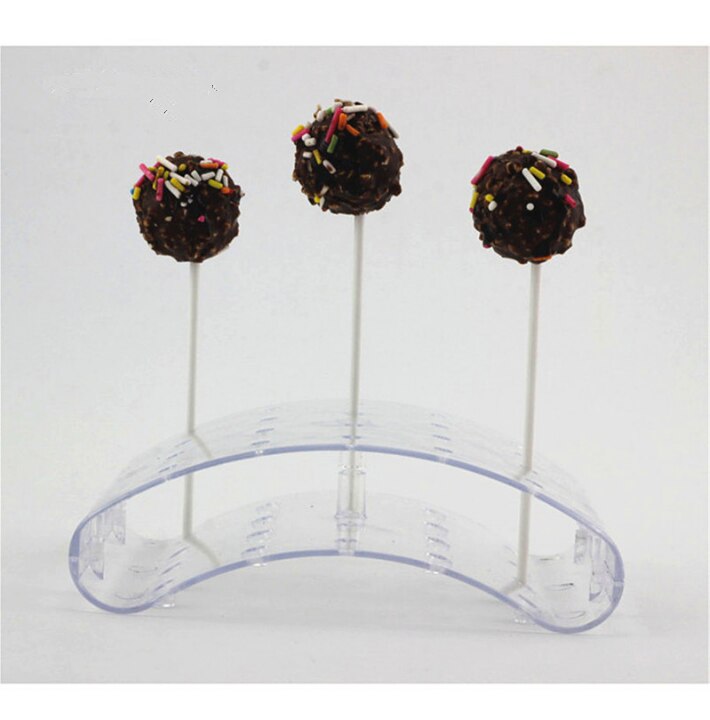 20 Gaten Cake Stand Pop Lollipop Stands Cake Display Stand Houder Lolly U-vormige Display Diy Bakvormen Taart Keuken Gadgets: Transparent