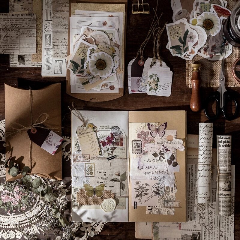 30 ark årgang samling og #39 ;s serie klistremerke diy dekorative scrapbooking tidsskrift planlegger klistremerker estetiske skrivesaker