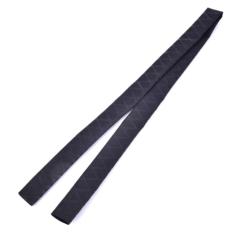 5 Colors Non-slip Heat Shrink Wrap Tubing Fishing Rod Handle Insulation Protective Polyolefin Racket Handle Grip: BK