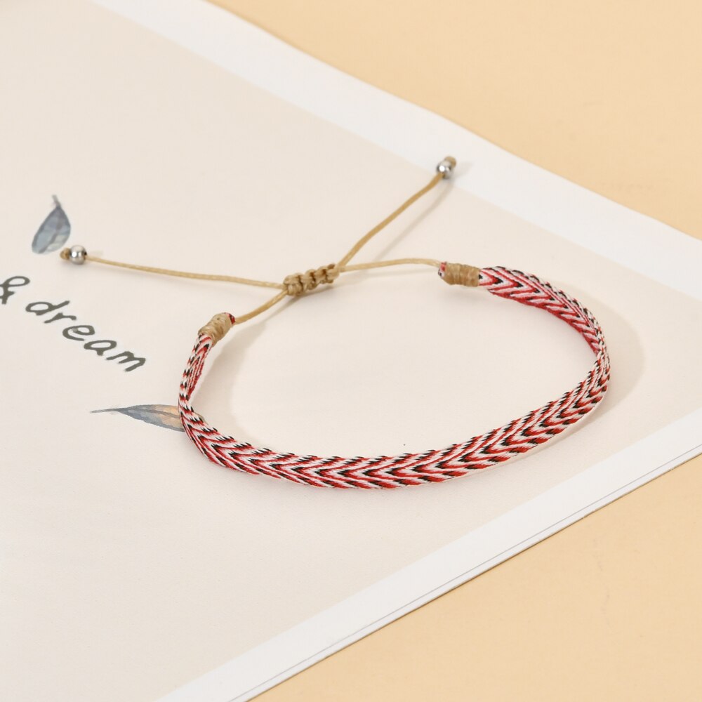 ZMZY Boho Regenbogen Armbänder für Frauen Wayuu Bunte Glück Einstellbare Paar Armbinde