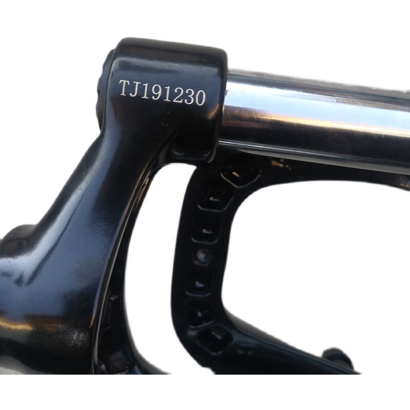 20 Inch Disc Brake Suspension Front Fork Black 28.6×161mm Toothless Front Fork Mountain Bike Folding Bike