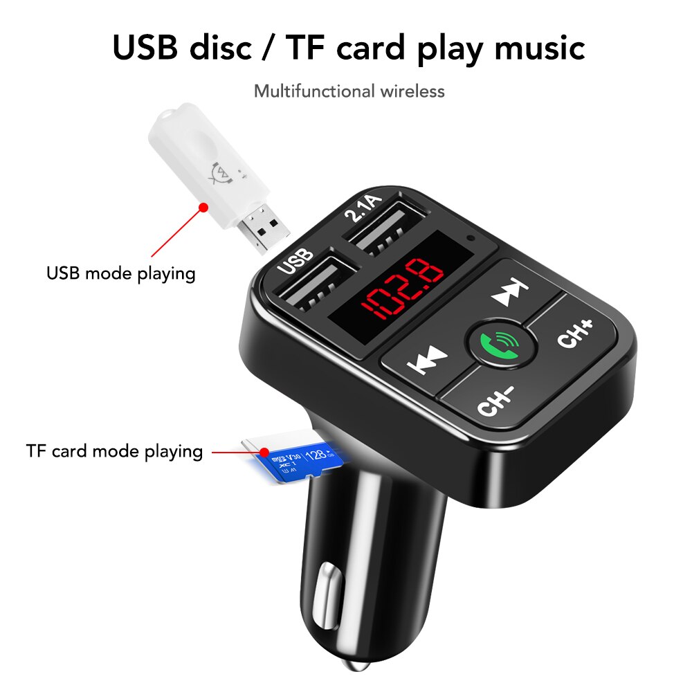 Voiture Bluetooth lecteur MP3 chargeur USB pour re – Grandado