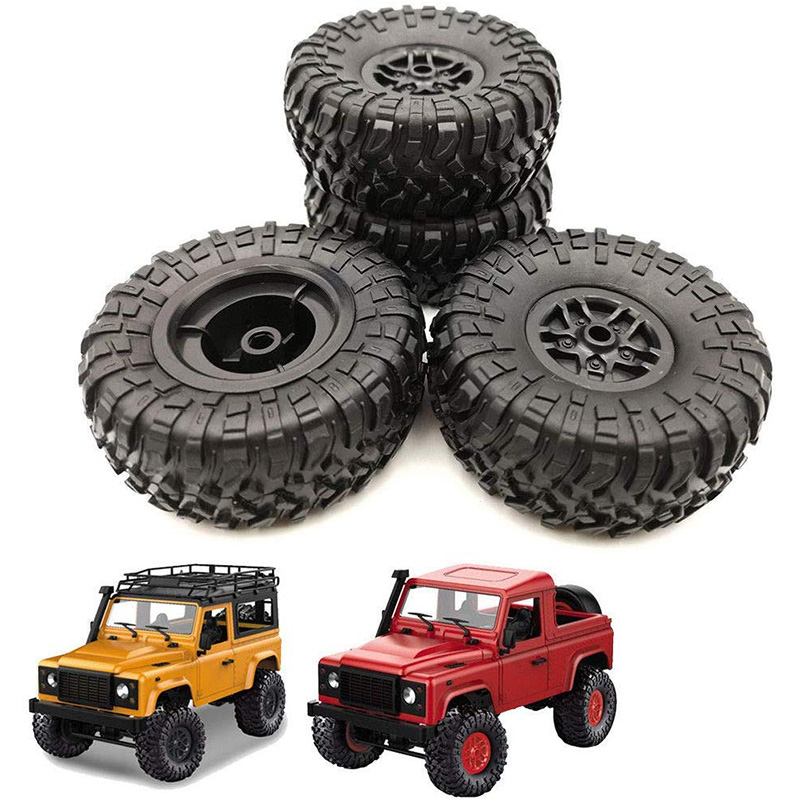 4 Pcs RC Car Tires Wheels Rims Set for MN D90 D91 RC Car Spare Parts Crawler Car Assembled Tyre for Truck Parts &amp; Accessories