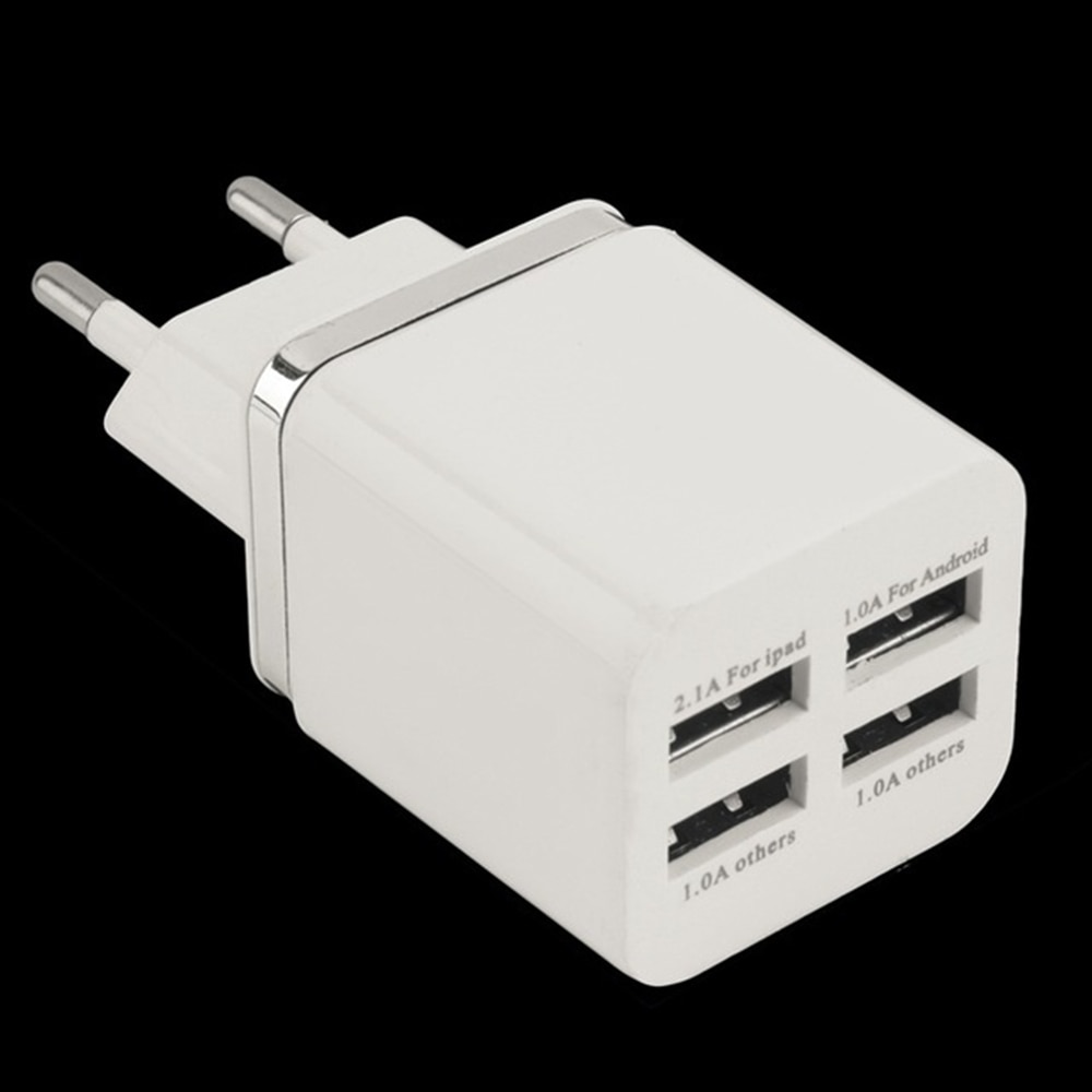 4 -poorts usb-reiswandlader, multi-power adapter, eu-stekker voor digitale camera's en andere apparaten