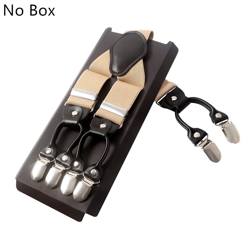 Tirantes de cuero con Clip ajustable para hombre, banda elástica ancha para pantalones, cinturón, arnés de servicio, 35mm: 25