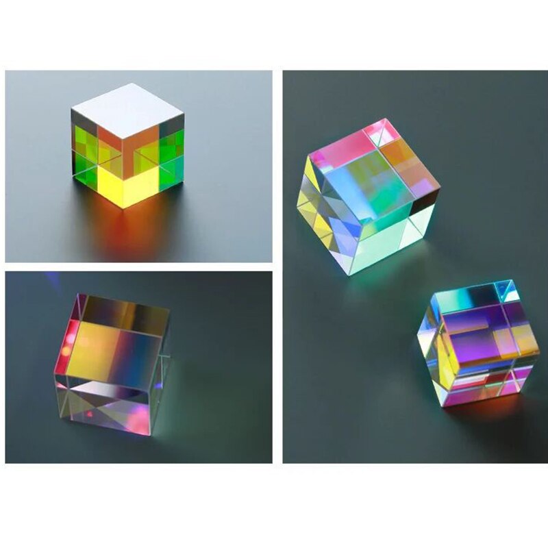 1pcs Physics Science Toys Triple Prism Glass Reflecting Color Light Spectrum Learning Educational Toys For Teaching 25x25x25mm
