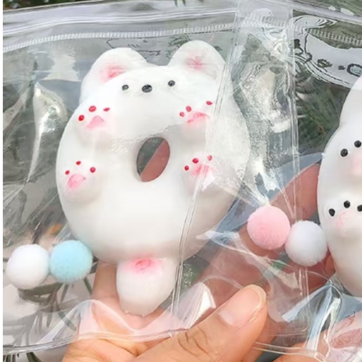 Pie antiestrés de Navidad, pie blando suave, pegajoso, alivio del estrés, juguetes relajantes, apretar, tabique, pata de gato, juguete de dibujos animados Kawaii