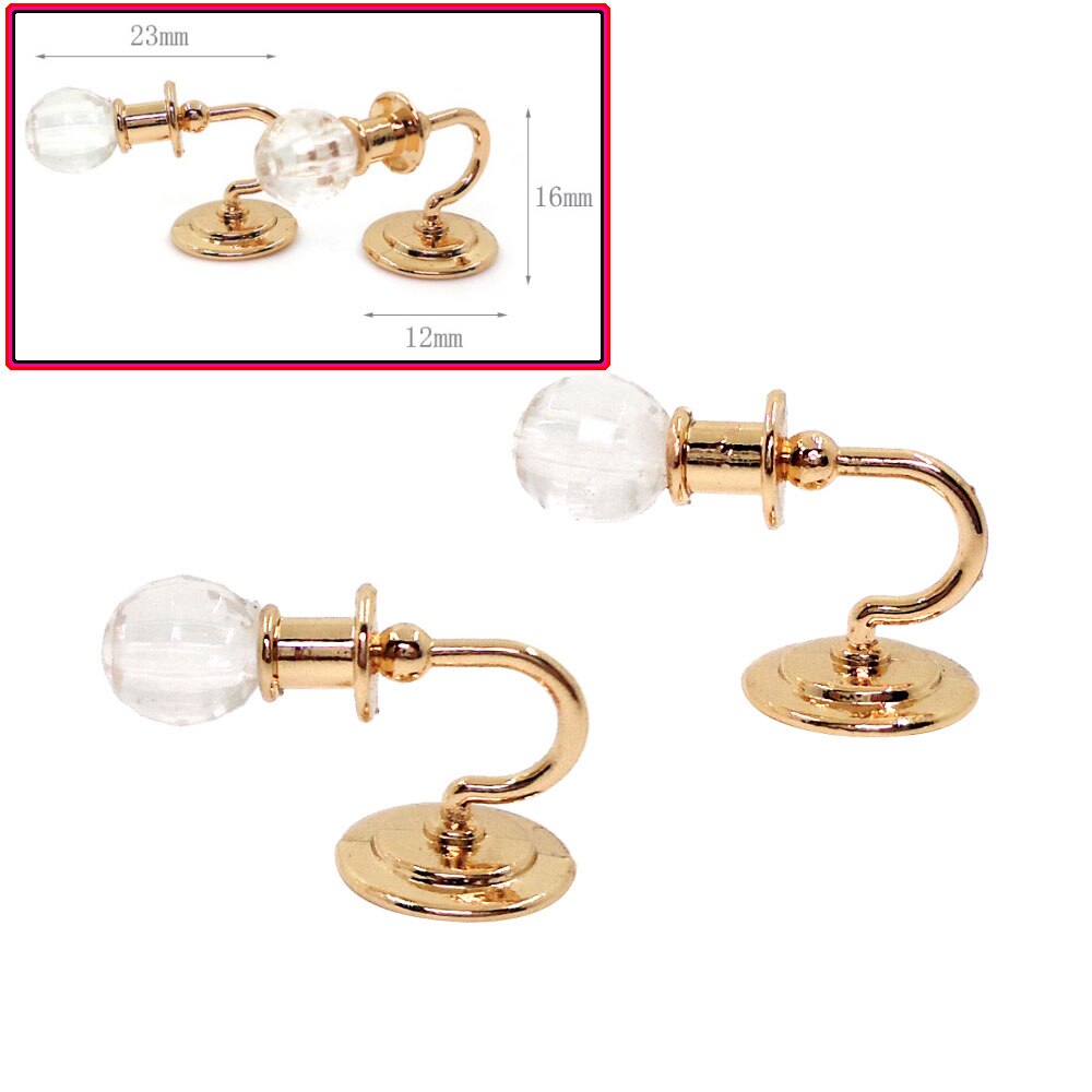 2 st 1/12th skala dockskåp miniatyr vägglampa belysning rum korridor dekor