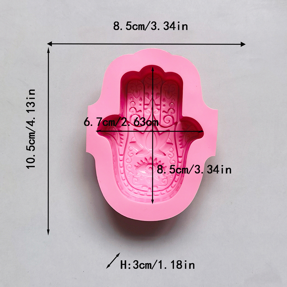 Moldes de silicona para jabón, molde hecho a mano para jabones de baño en forma de palma, suministros de cera, molde para hacer velas, 2/4 Uds.