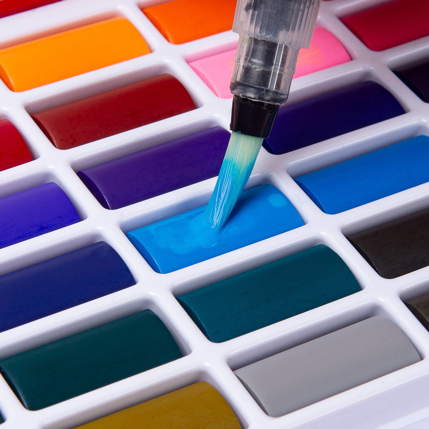 Acrylic Paints Superior Solid Watercolor Paint Set With Brush Pen Foldable Travel Water Color Pigment Drawing Set 03111