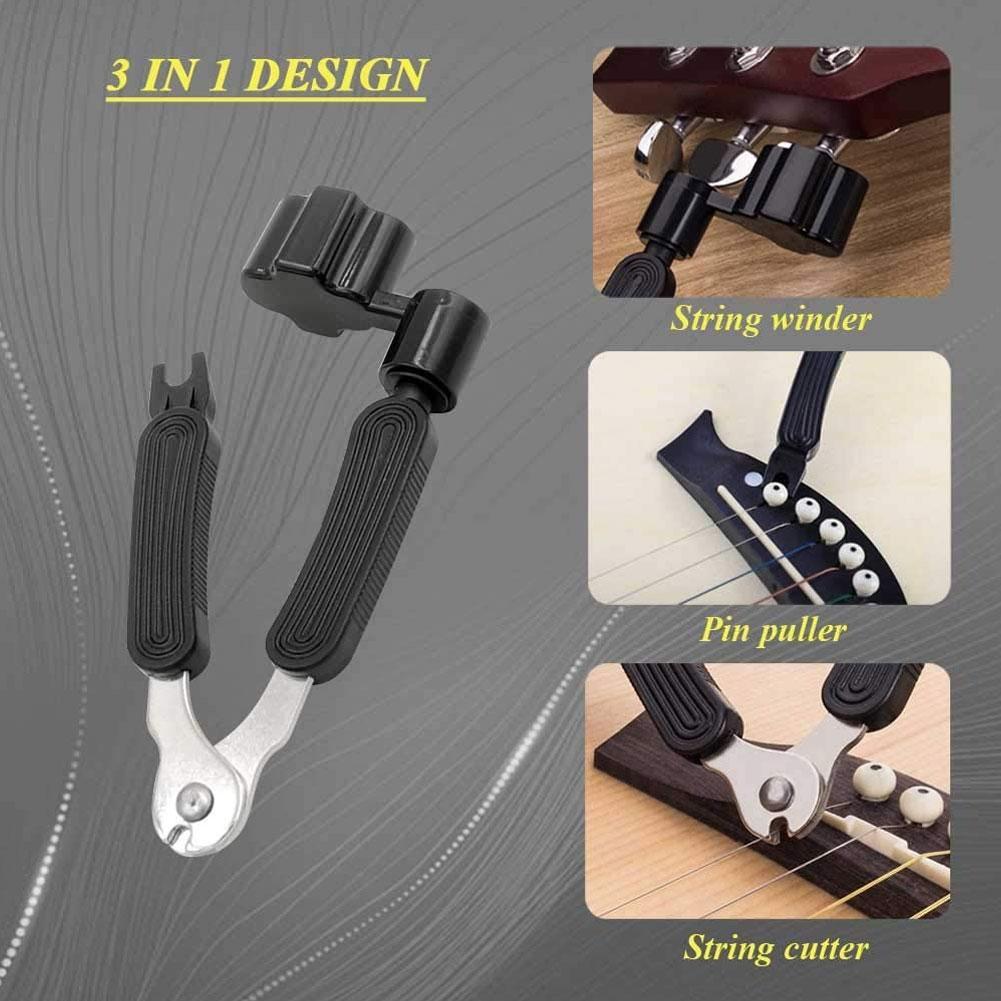 Gitara stroik 3 w 1 instrument strunowy akcesoria gitary przecinak robić strun Szpilka ściągacz gitara nawijacz strunowy Zacisk zmywacz