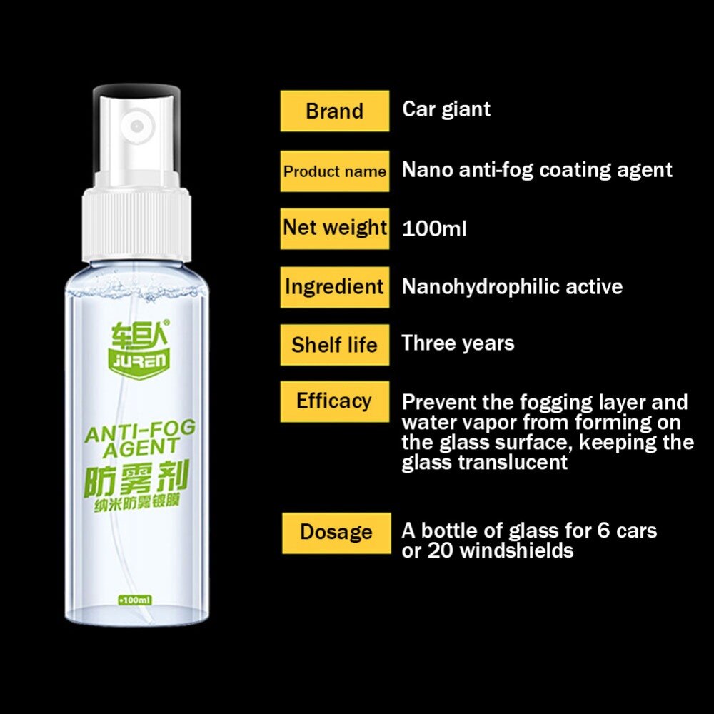 Car glass window bathroom anti-fog defogging long-lasting anti-fog 45 days (four seasons available, bathroom anti-fog special)