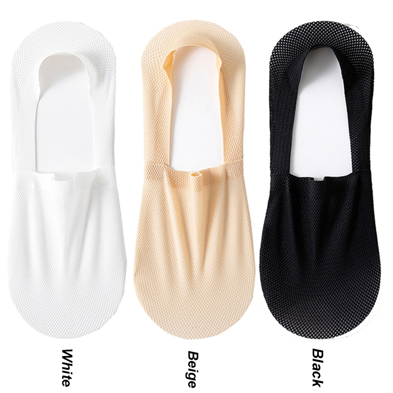 3 Paare/los Männer Stiefel Socken Sommer Dünne Unsichtbare Socke Atmungsaktive Sanft lässig Sox Elastische Gittergewebe Sokken Meias: Schwarz verrotten